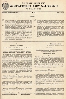 Dziennik Urzędowy Wojewódzkiej Rady Narodowej w Krakowie. 1965, nr 11