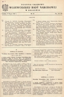 Dziennik Urzędowy Wojewódzkiej Rady Narodowej w Krakowie. 1965, nr 12