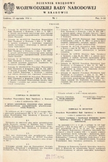 Dziennik Urzędowy Wojewódzkiej Rady Narodowej w Krakowie. 1966, nr 1