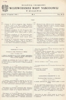 Dziennik Urzędowy Wojewódzkiej Rady Narodowej w Krakowie. 1966, nr 4