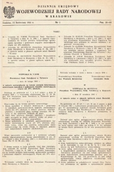Dziennik Urzędowy Wojewódzkiej Rady Narodowej w Krakowie. 1966, nr 5