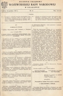 Dziennik Urzędowy Wojewódzkiej Rady Narodowej w Krakowie. 1966, nr 13