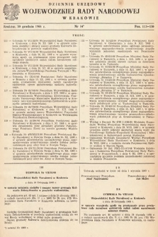 Dziennik Urzędowy Wojewódzkiej Rady Narodowej w Krakowie. 1966, nr 14