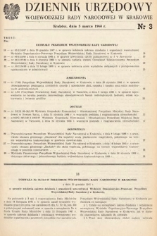 Dziennik Urzędowy Wojewódzkiej Rady Narodowej w Krakowie. 1968, nr 3