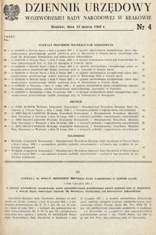 Dziennik Urzędowy Wojewódzkiej Rady Narodowej w Krakowie. 1968, nr 4
