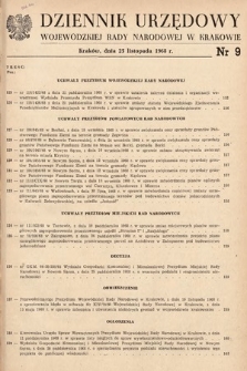 Dziennik Urzędowy Wojewódzkiej Rady Narodowej w Krakowie. 1968, nr 9