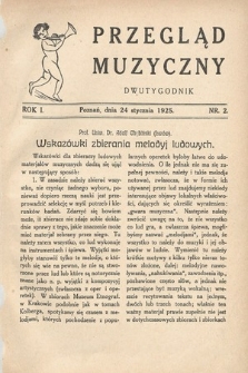 Przegląd Muzyczny. 1925, nr 2
