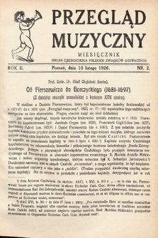 Przegląd Muzyczny. 1926, nr 2