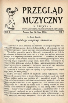 Przegląd Muzyczny. 1926, nr 7