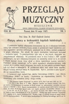 Przegląd Muzyczny. 1927, nr 5