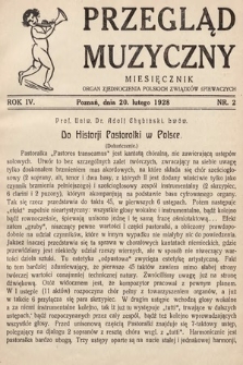 Przegląd Muzyczny. 1928, nr 2