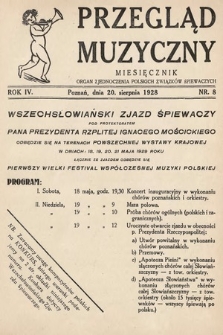Przegląd Muzyczny. 1928, nr 8