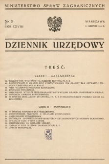 Dziennik Urzędowy. Ministerstwo Spraw Zagranicznych. 1946, nr 3