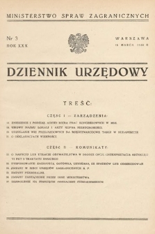 Dziennik Urzędowy. Ministerstwo Spraw Zagranicznych. 1948, nr 3