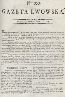 Gazeta Lwowska. 1813, nr 100