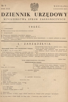 Dziennik Urzędowy Ministerstwa Spraw Zagranicznych. 1948, nr 9