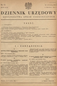 Dziennik Urzędowy Ministerstwa Spraw Zagranicznych. 1948, nr 11