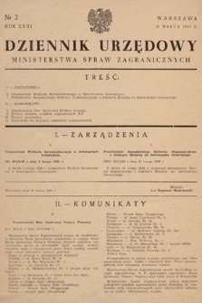 Dziennik Urzędowy Ministerstwa Spraw Zagranicznych. 1949, nr 2