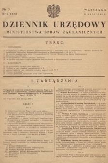 Dziennik Urzędowy Ministerstwa Spraw Zagranicznych. 1949, nr 3