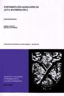 Zeszyty Naukowe Uniwersytetu Jagiellońskiego. Seria Nauk Matematyczno-Przyrodniczych. Matematyka, Fizyka, Chemia