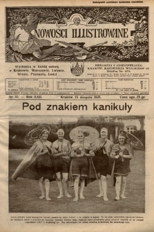 Nowości Illustrowane. 1925, nr 33