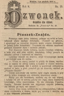 Dzwonek : gazetka dla dzieci. 1912, nr 25
