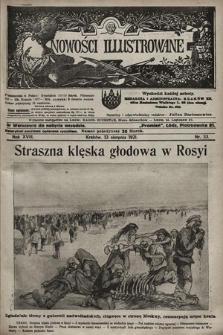 Nowości Illustrowane. 1921, nr 33