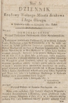 Dziennik Rządowy Wolnego Miasta Krakowa i Jego Okręgu. 1821, nr 32