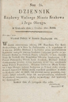 Dziennik Rządowy Wolnego Miasta Krakowa i Jego Okręgu. 1821, nr 35