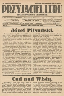 Przyjaciel Ludu : organ Stronnictwa Chłopskiego. 1926, nr 12