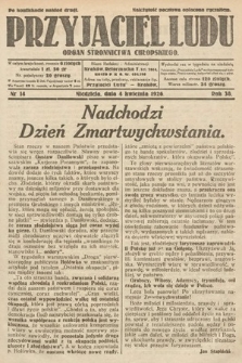 Przyjaciel Ludu : organ Stronnictwa Chłopskiego. 1926, nr 14