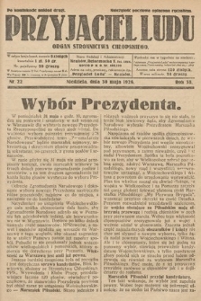 Przyjaciel Ludu : organ Stronnictwa Chłopskiego. 1926, nr 22