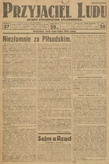 Przyjaciel Ludu : organ Stronnictwa Chłopskiego. 1926, nr 27