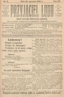 Przyjaciel Ludu : organ Polskiego Stronnictwa Ludowego. 1908, nr 3