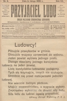 Przyjaciel Ludu : organ Polskiego Stronnictwa Ludowego. 1908, nr 6