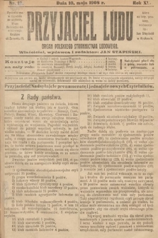 Przyjaciel Ludu : organ Polskiego Stronnictwa Ludowego. 1908, nr 19