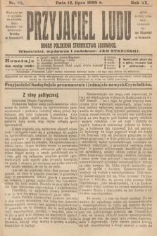 Przyjaciel Ludu : organ Polskiego Stronnictwa Ludowego. 1908, nr 28