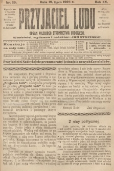 Przyjaciel Ludu : organ Polskiego Stronnictwa Ludowego. 1908, nr 29