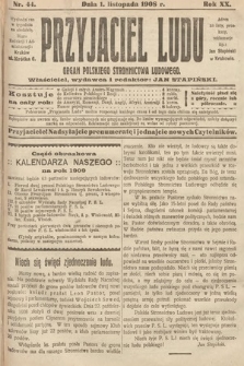 Przyjaciel Ludu : organ Polskiego Stronnictwa Ludowego. 1908, nr 44