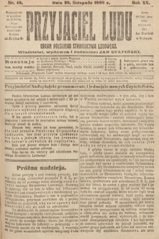 Przyjaciel Ludu : organ Polskiego Stronnictwa Ludowego. 1908, nr 48