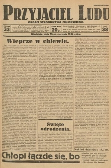 Przyjaciel Ludu : organ Stronnictwa Chłopskiego. 1926, nr 33