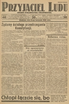 Przyjaciel Ludu : organ Stronnictwa Chłopskiego. 1926, nr 46