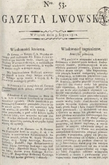 Gazeta Lwowska. 1812, nr 53