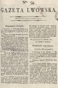 Gazeta Lwowska. 1812, nr 54