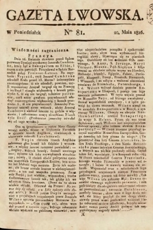 Gazeta Lwowska. 1816, nr 81