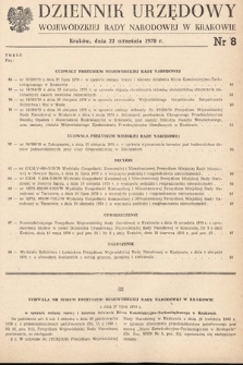 Dziennik Urzędowy Wojewódzkiej Rady Narodowej w Krakowie. 1970, nr 8