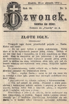 Dzwonek : gazetka dla dzieci. 1914, nr 2
