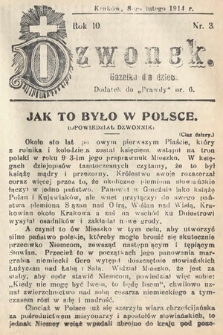 Dzwonek : gazetka dla dzieci. 1914, nr 3