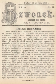 Dzwonek : gazetka dla dzieci. 1914, nr 14