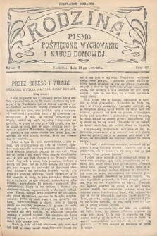 Rodzina : pismo poświęcone wychowaniu i nauce domowej. 1914, nr 8